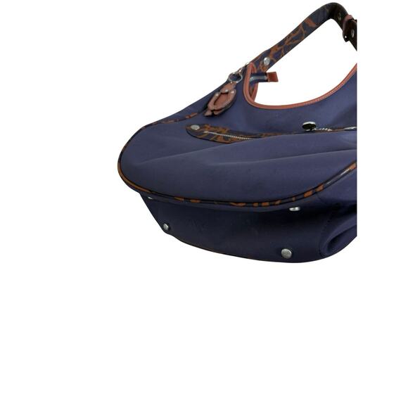 Kipling Delano Clutch Bag hobo shoulder blue with monkey - Picture 3 of 5